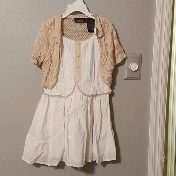 Girls summer dress with matching cardigan - Picture 1 of 5